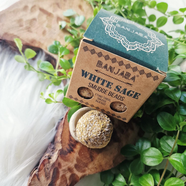 Banjara White Sage Smudge Beads 