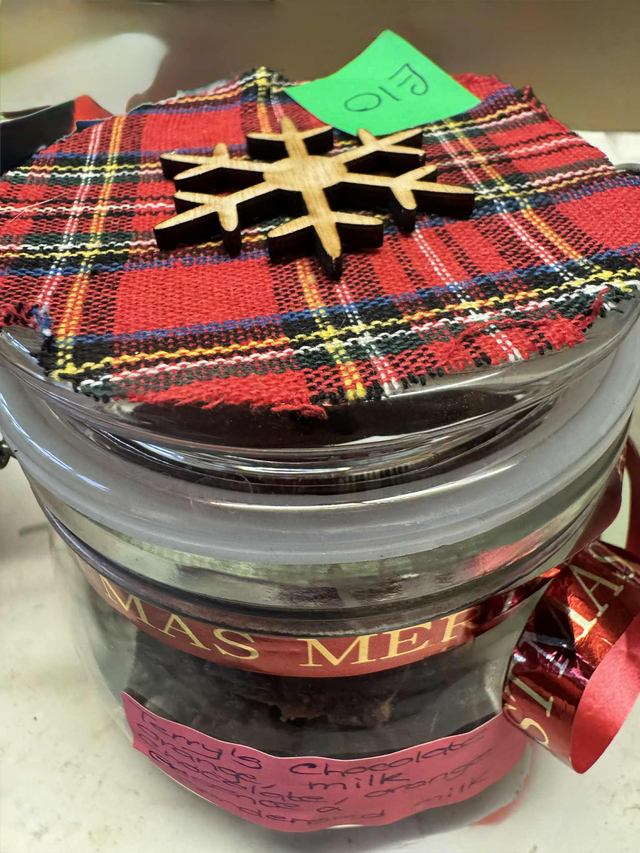 Christmas Chocolate Orange Fudge in a Jar