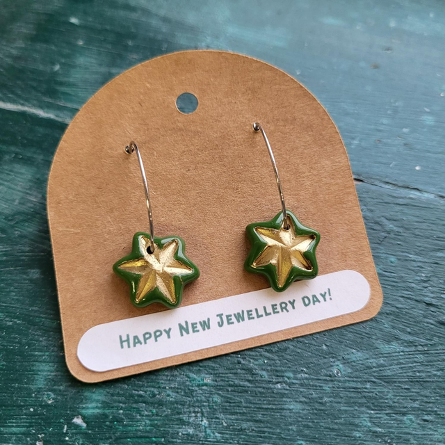 Star Hoop Earrings