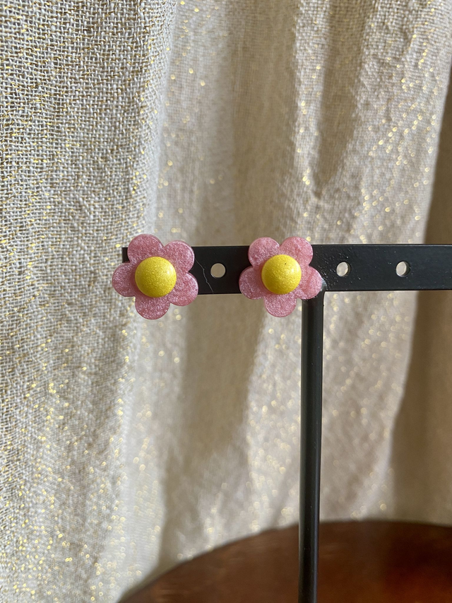 Puces fleurs - pigments bébé rose