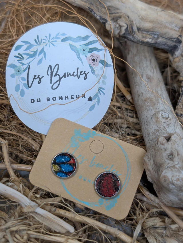 Puces noir bleu rouge (pu005)