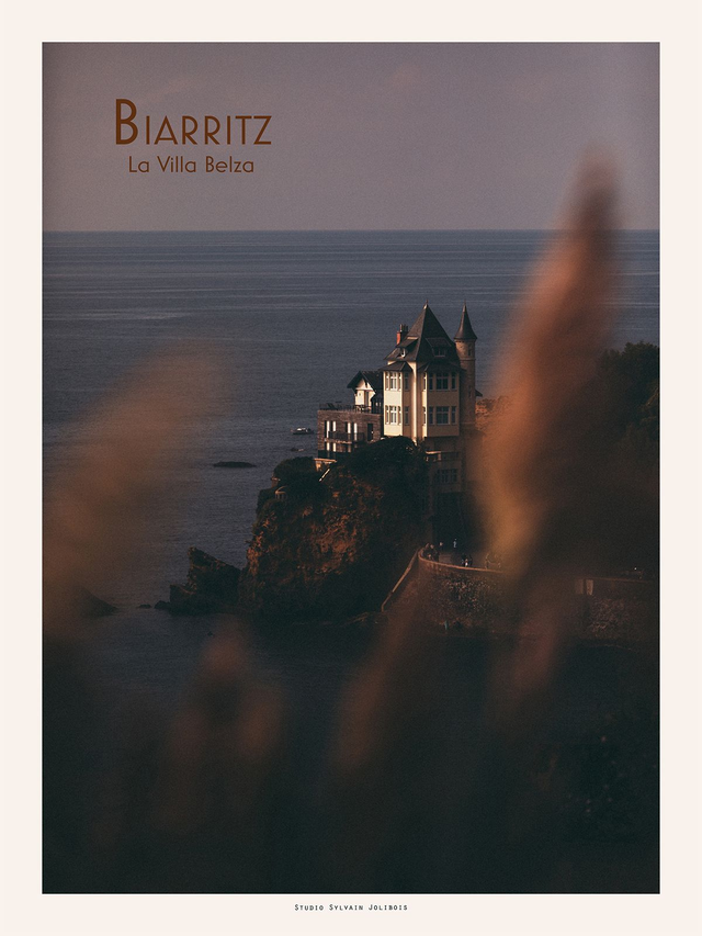 Affiche - Biarritz - La villa belza - Brune