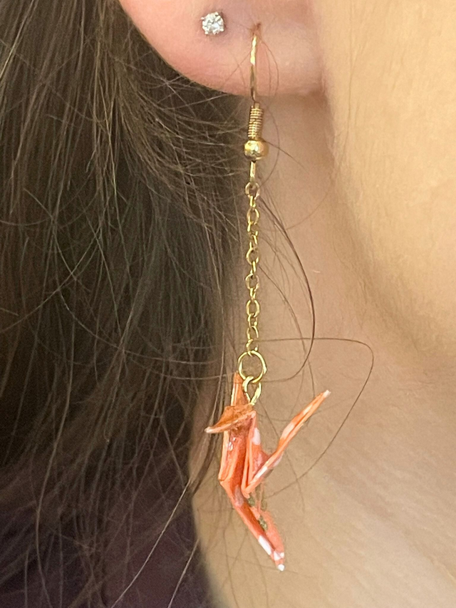 Boucles d'Oreilles longues "Colibri"