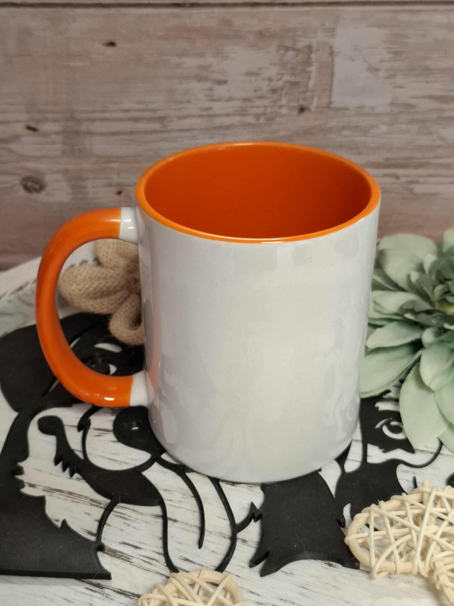 Mug orange à personnaliser