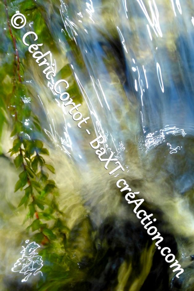 Impression sur alu dibond - Reflets et cours d'Eau (ref P1170599)