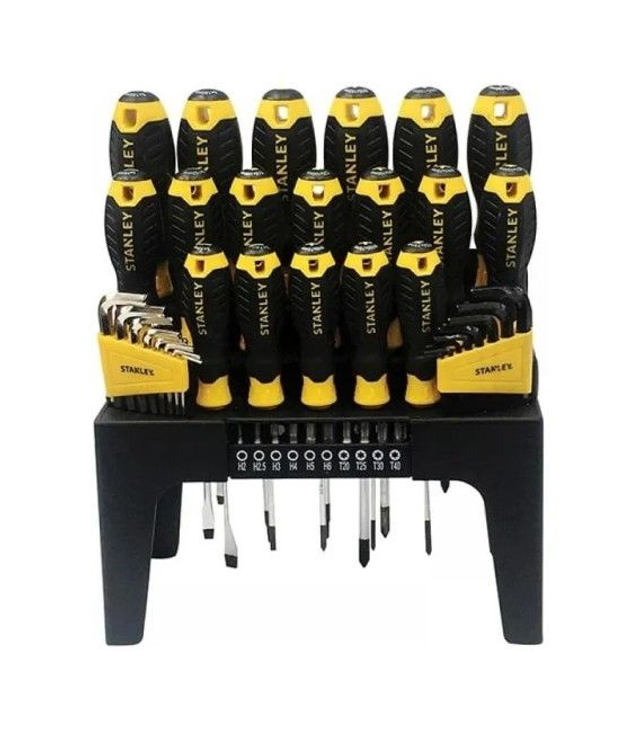 JUEGO DE DESTORNILLADORES, LLAVES Y VASOS STANLEY