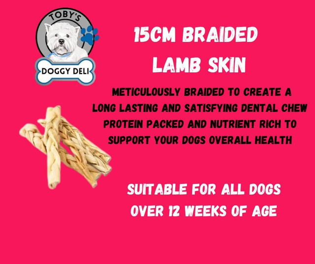 15cm Braided Lamb Skin 