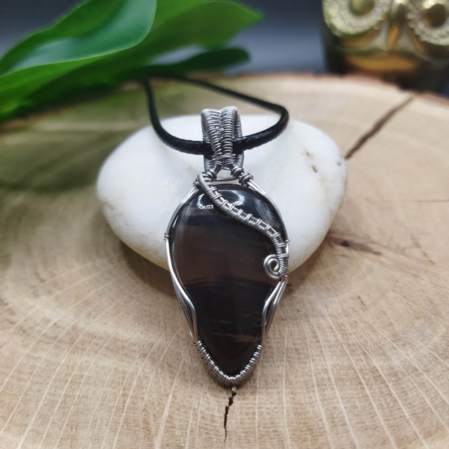 Pendentif Obsidienne Midnight Lace