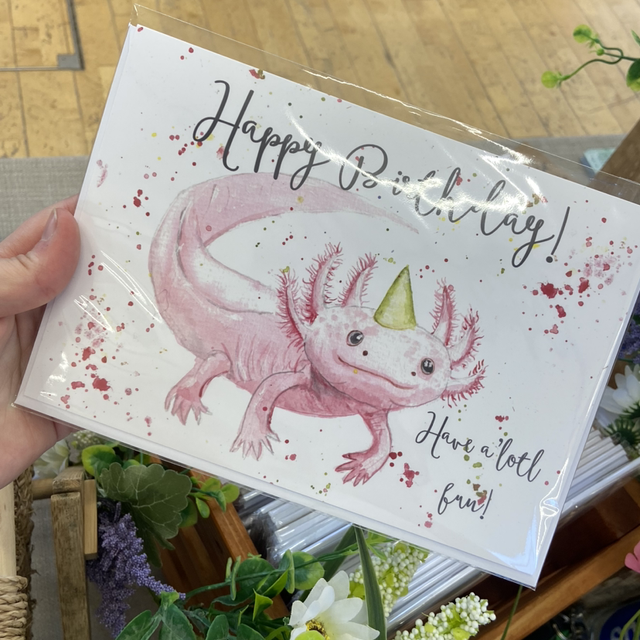 Axolotl Birthday A5 Card 