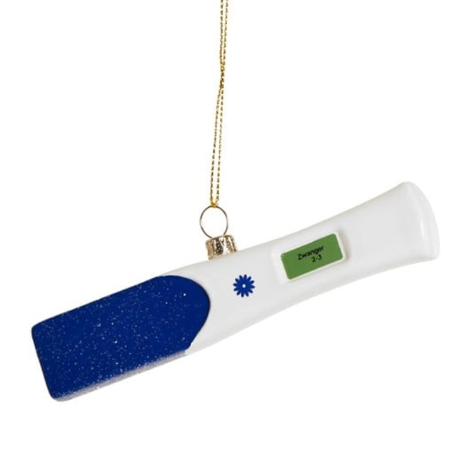 Zwangerschapstest kersthanger 13 cm