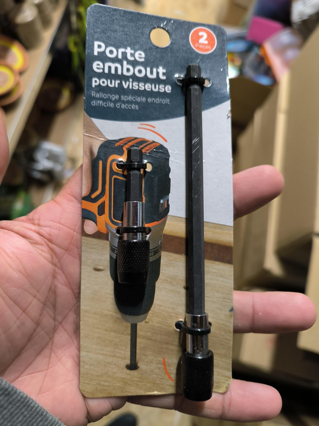 PORTE EMBOUT POUR VISSEUSE 2 PIECES