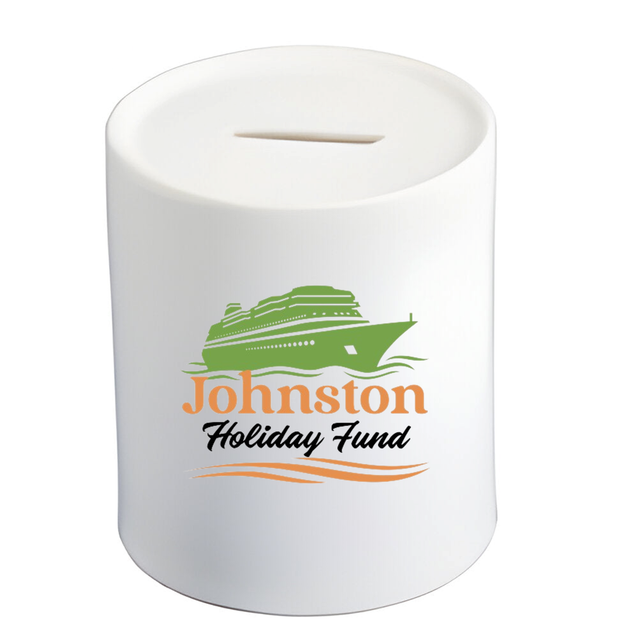 Holiday Fund Money Box - White