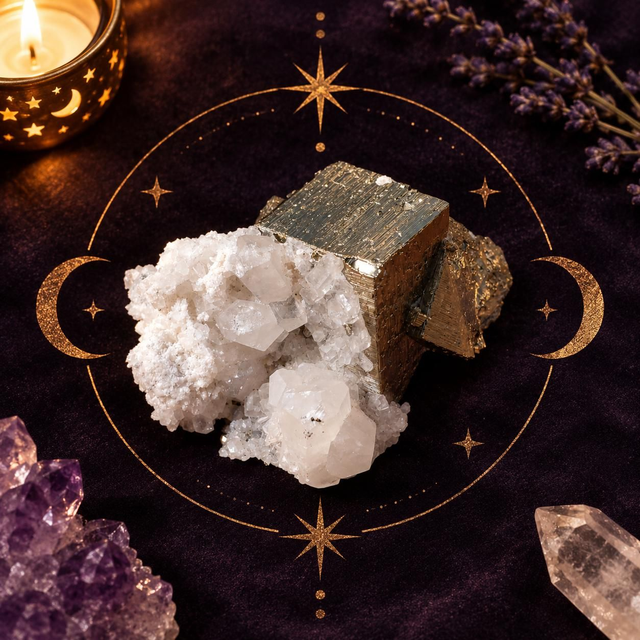 Pyrite et manganocalcite (collection)