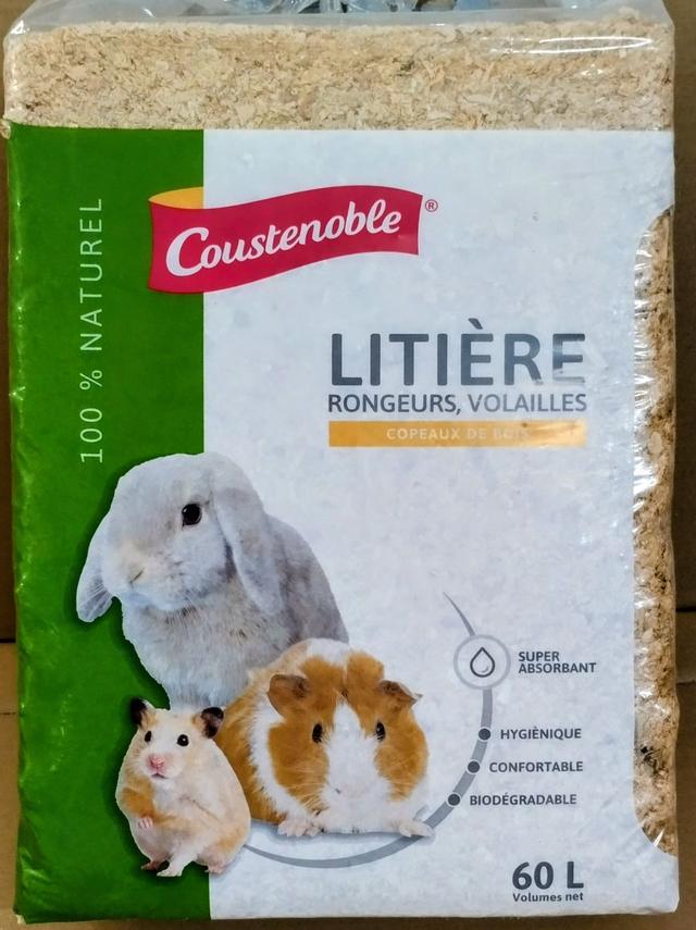 Copeaux de bois Coustenoble – Litière naturelle pour petits animaux