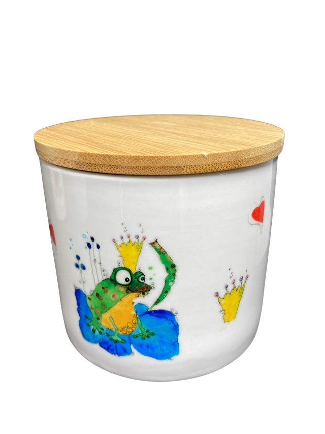 Keramikdose "Froschkönig"