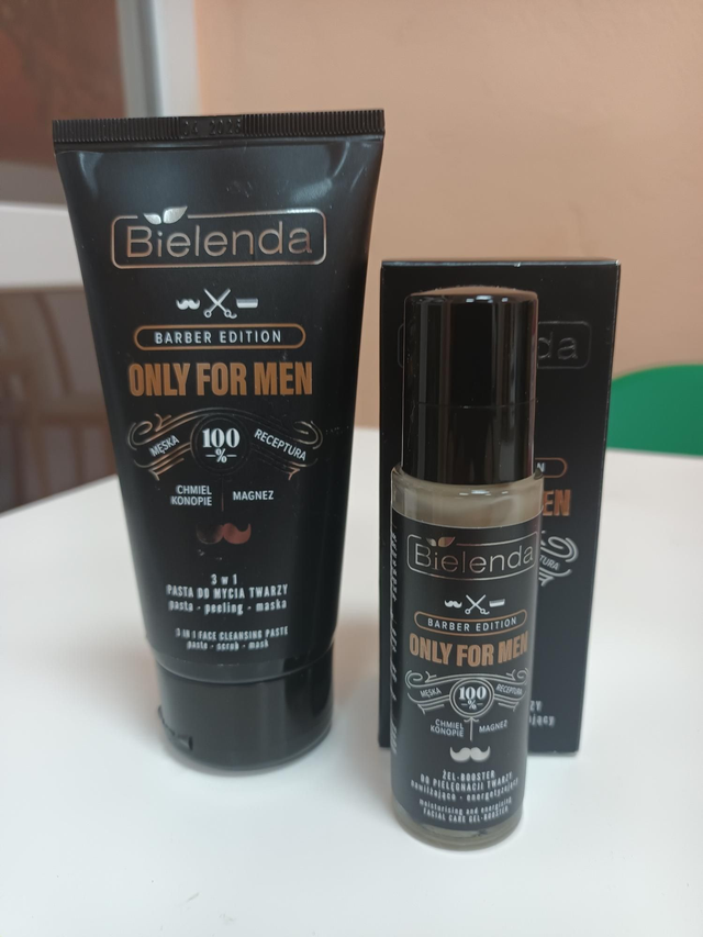 Pánsky set - 3v1 umývací gél/peeling/čistiaca maska 150g + energizujúci booster na pleť 30ml VÝPREDAJ