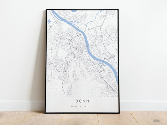 Bonn Stadtkarte | Druck | Poster