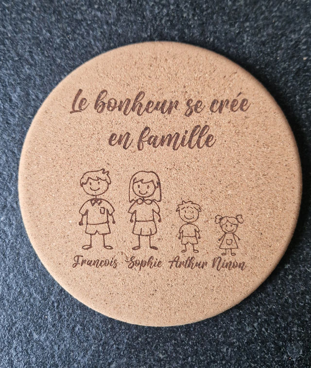 Dessous de table liège personnalisé