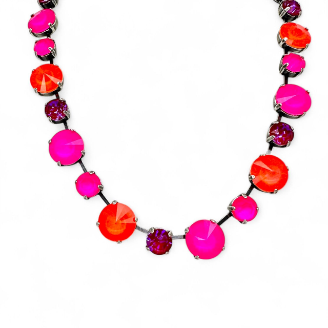 Collier RIVOLI 39 Electric Pink Red Mix