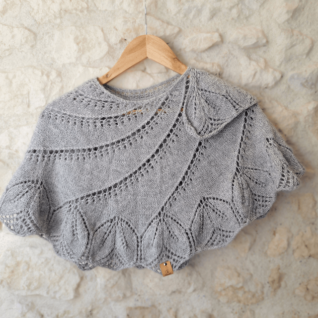 Châle Bégonia gris chiné – Collection Héritage