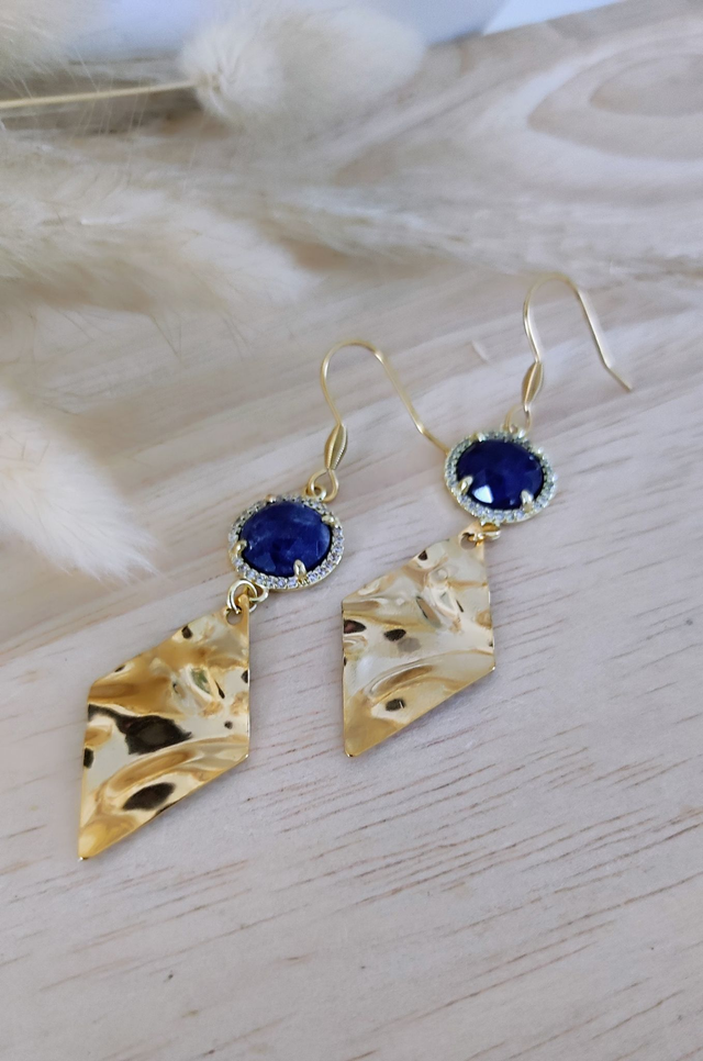 Boucles d'oreilles "Éclat" Sodalite