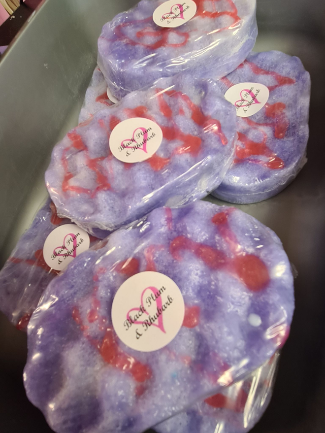Black Plum and Rhubarb Soap Sponge
