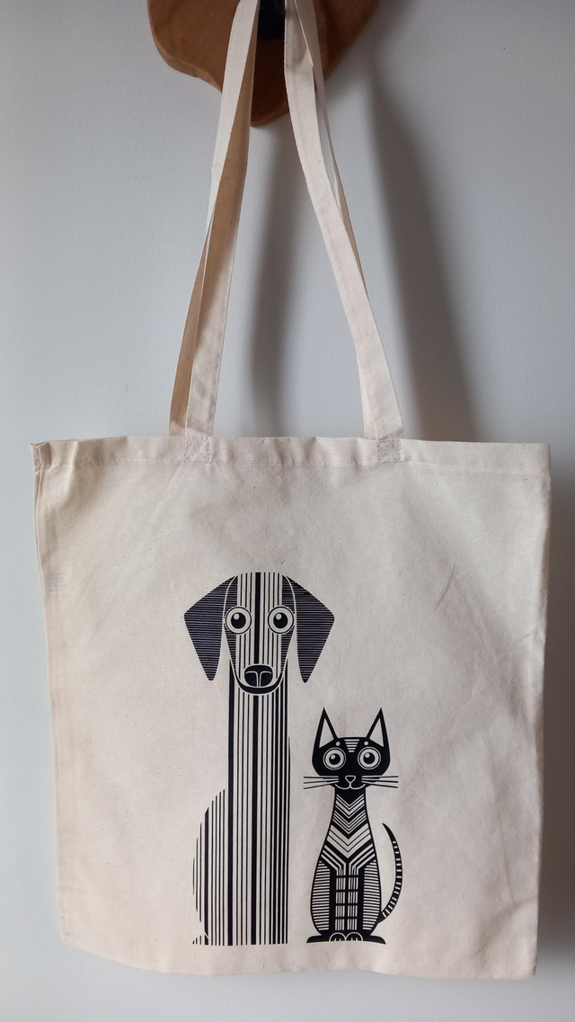 Tote bag chien et chat