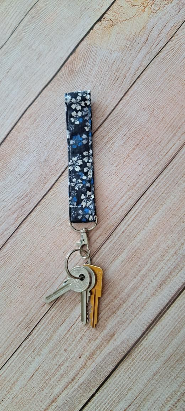 Porte clefs dragonne fleuri