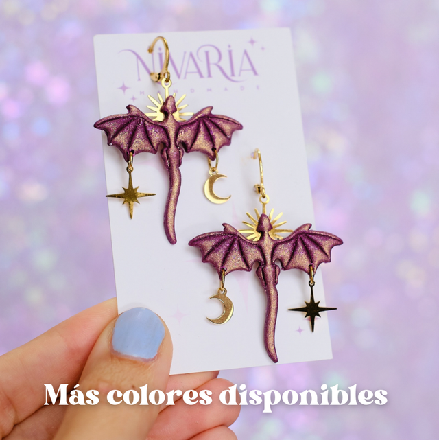 Pendientes de dragón Noche