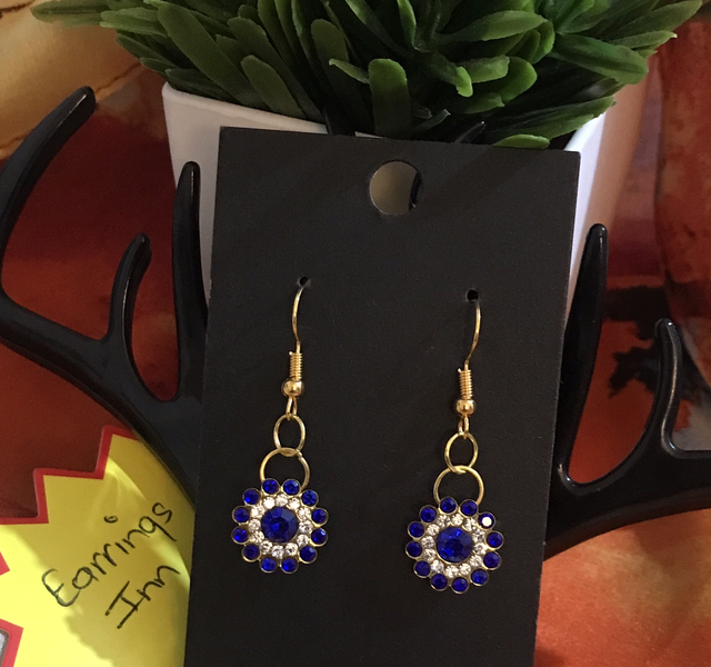 Blue Dangling Earrings- BLDE88