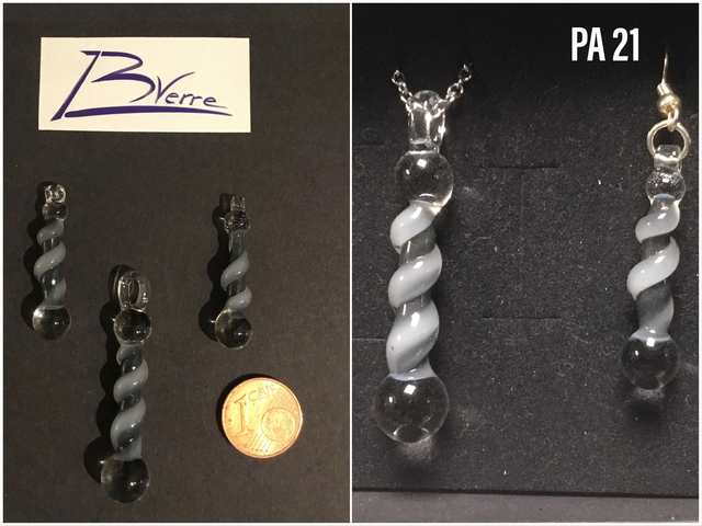 Parure pendentif et boucles d’oreilles réf PA 021