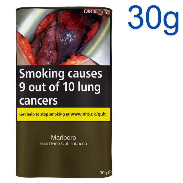 Marlboro Gold Fine Cut Rolling Tobacco, 30g