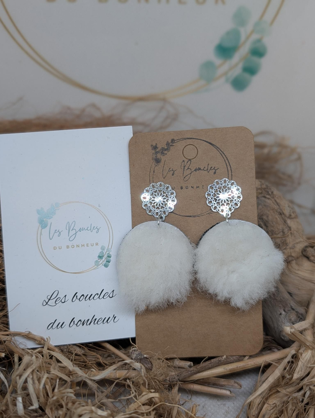 Boucles d&#039;oreilles Flocon douceur flo006