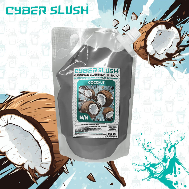CyberSlush Coconut Syrup for Ninja® Slushi - Natural Flavour / Natural Colour / Natural Sweetness - 1L