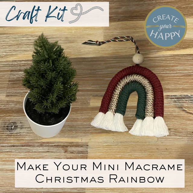 Mini Macrame Rainbow Xmas