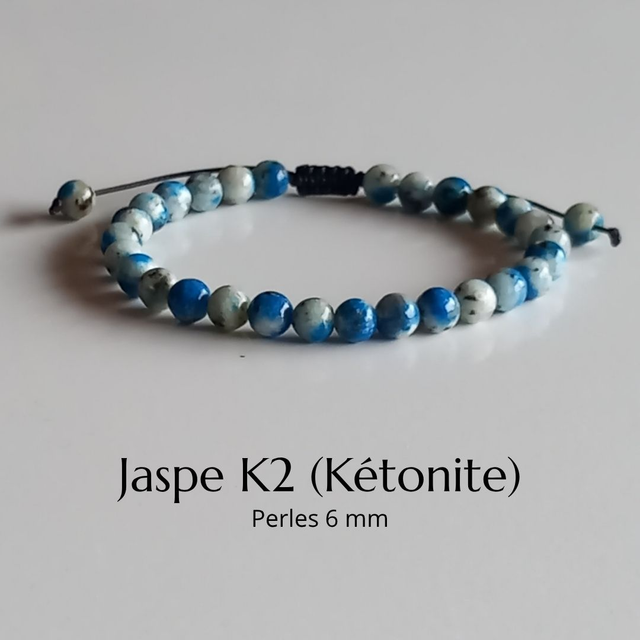 Bracelet ajustable en Jaspe K2 (Kétonite)