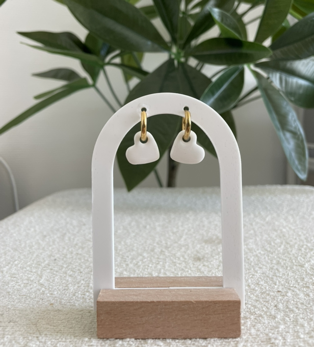 Pampilles cœur blanc