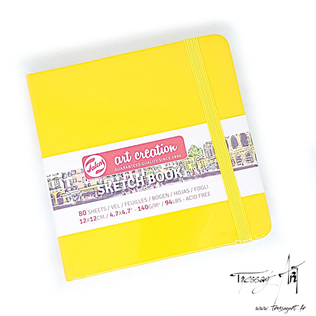 TALENS - CARNET DE CROQUIS JAUNE 12*12CM - AM030