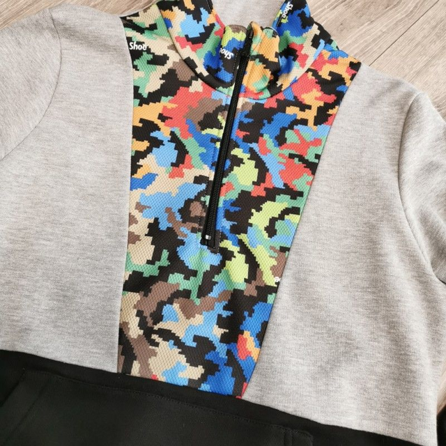 8s - Half Zip Sweatshirt - Printed Mesh Panels