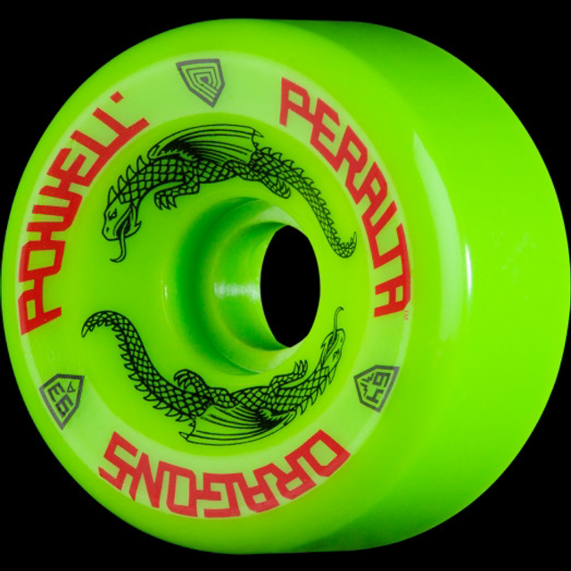 Powell-Peralta Dragon Formula Skateboard Wheels 64mm x 36mm 93A 4pk Green