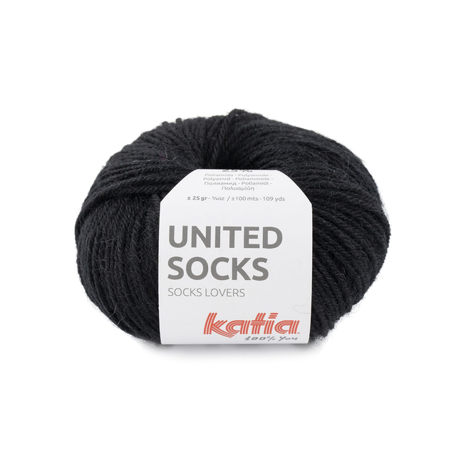 Katia United Socks Noir 10 X2