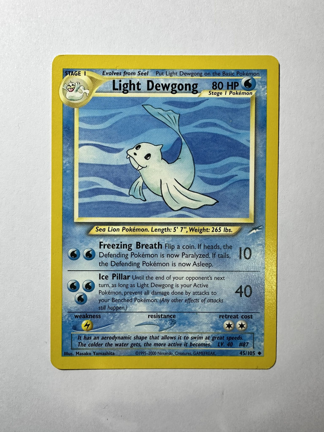 Light Dewgong - Neo Destiny set (released February 2002 by Wizards of the Coast)