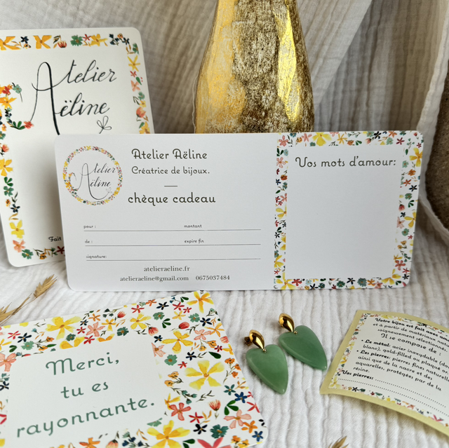  Offrez le Plaisir de Créer avec une Carte Cadeau Atelier AËLINE