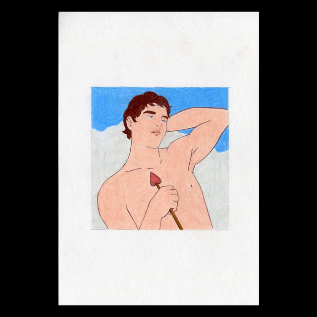 Petite image &quot;Cupidon&quot;, dessin original format A5