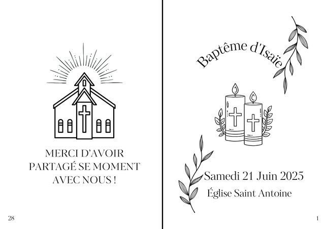 Livret de cérémonie