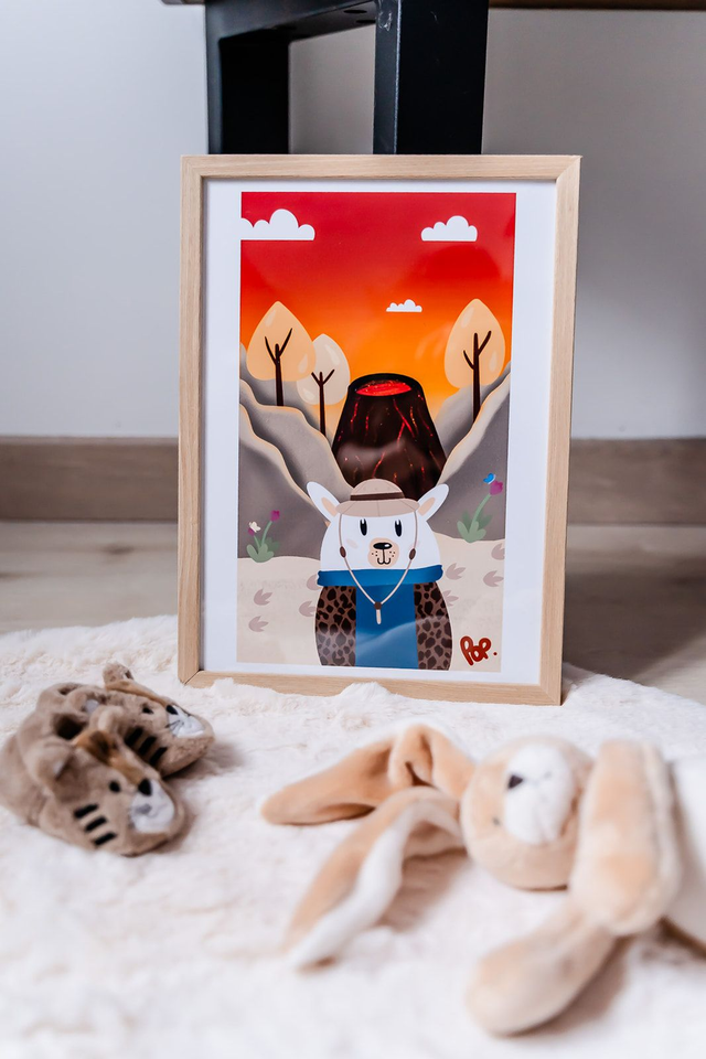 Illustration A4 - Pop au pied d'un volcan