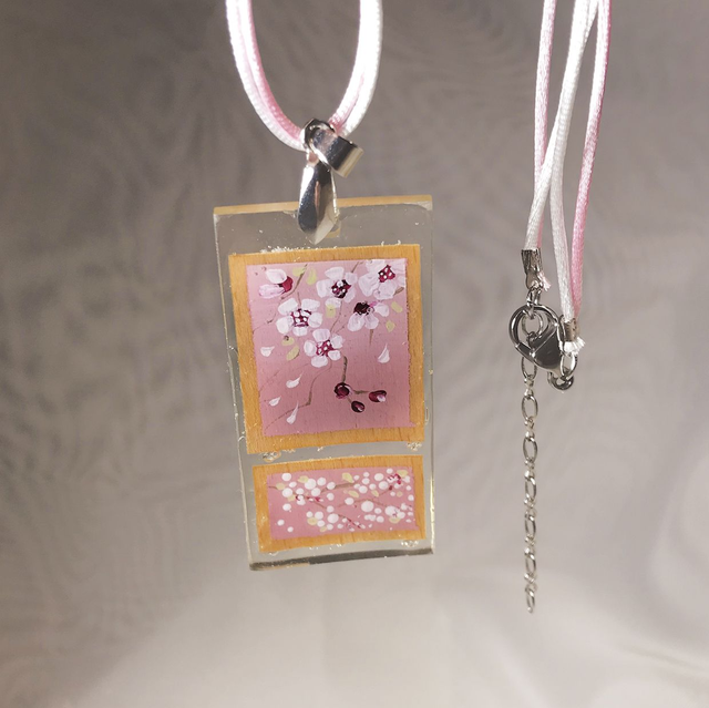 Collana "Ciliegio" rosa