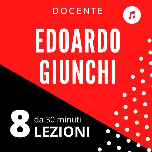 EC308 - 8 LEZIONI di chitarra da 30 minuti - docente Edoardo Giunchi