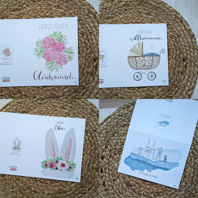 Grußkarte B6 gedruckt