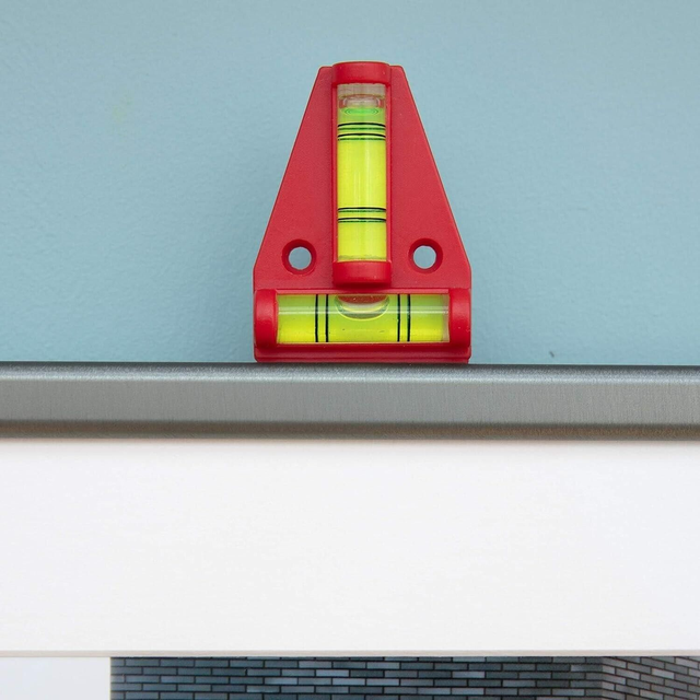 Small T-Shaped Mini Spirit Level 2 way mini red self leveling handy tools easy
